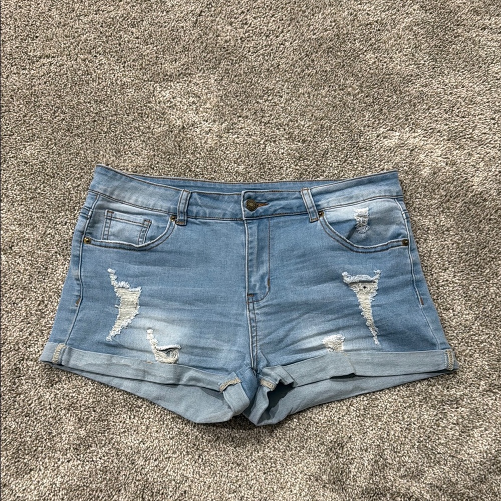 Distressed Denim Women Shorts